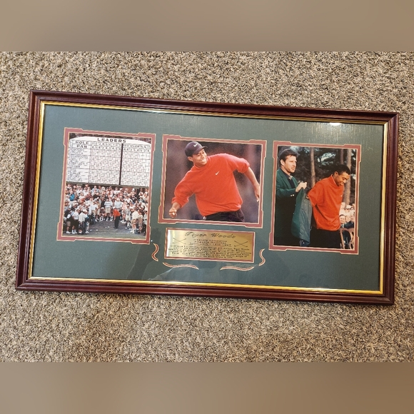 1997 Beautifully Framed Tiger Woods Masters Champion 34×18 - Picture 1 of 6